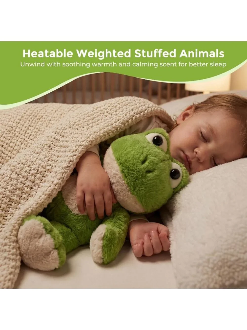 Frog Weighted Plush Lavender Scented Microwavable Heating Pad Cozy Toy